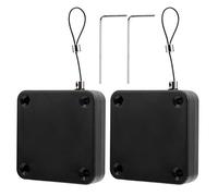 Chiudiporta automatico Sensore Punch Spedizione portatile Piccolo Abs P12 Corda in acciaio Nessun danno Installazione per porte Home Office 2 pezzi