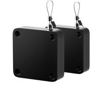 Chiudiporta Automatico，Tensionatore automatico di chiusura della porta che può essere installato senza fori di perforazione，Resistenza alla trazione 1500N，Chiudiporta a Molla con Buffer (nero)