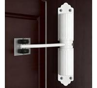 Chiudiporta bianco, chiudiporta automatico per porte interne, chiudiporta a molla, adatto per porte di chiusura DIN sinistra e destra, viti chiudiporta da giardino, 1 pezzo