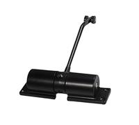 Chiudiporta Chiudiporta automatico del cancello dell'hardware in lega di zinco dell'ufficio resistente Facile da installare a casa con le viti for la sicurezza residenziale della primavera(Noir)