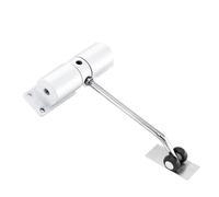 Chiudiporta, Chiudiporta automatico in acciaio a velocità regolabile con chiusura lenta silenziosa for buffer di ritorno del fuoco da 20 kg(White)