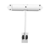 Chiudiporta di installazione semplice Velocità regolabile 180 ° Porta protettiva con ammortizzatore idraulico Attrezzatura di chiusura della porta in argento(White)
