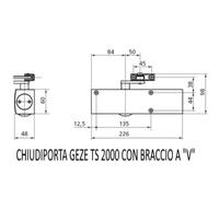 CHIUDIPORTA GEZE TS 2000NV NERO SOLO CORPO (2 VALVOLE)