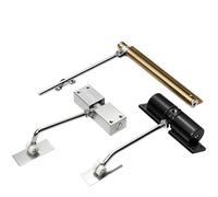 Chiudiporta in lega di zinco con molla di sicurezza e chiave a braccio, cerniera di chiusura regolabile da 40 kg, accessori(White-2)