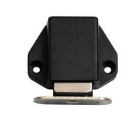 Chiudiporta magnetico a pressione con forte aspirazione e molla resistente, ABS nero e chiusura in acciaio inox per ante di credenze della cucina, fermaporta a pannello singolo o doppio