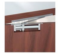 Chiudiporta Nascosto For Impieghi Gravosi For Casa E Ufficio, Installazione Invisibile Di Livello Commerciale Con Posizionamento Regolabile E Controllo A Doppia Velocità(Silver,Rectangle)