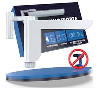 Chiudiporta per porte della stanza [per porte fino a 16 mm di spessore] montato senza foratura, forza di chiusura regolabile variabile - per porte a sinistra e a destra - ammortizzatore porta