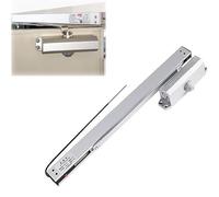 Chiudiporta Scorrevole Automatico, Chiudiporta Idraulico Con Asta Di Collegamento In Acciaio Inox, Portata 65~120 Kg E Regolazione Della Velocità a Due Stadi, Chiusura Rapida Delle Porte