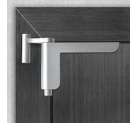 Chiudiporta senza foratura, Marie chiudiporta automatico per porte interne leggere, mini chiudiporta per porte DIN sinistra/destra chiuse, interamente metallico, durata più lunga e silenziosa, argento