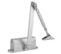 Chiudiporta SIXRUN, Chiudiporta Automatico Tagliafuoco Regolabile, Resistente, Argento, Chiudiporta Aereo con 1.000.000 di Cicli, per Peso Porta da 25 a 35 Kg