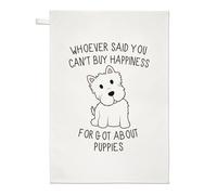 Chiunque Ha Detto You Can'T Acquisto Felicità Forgot About Cuccioli Tè Panno -