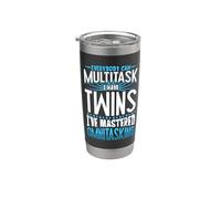 Chiunque può essere multitasking - padre di due gemelli Bicchiere termico in acciaio inox doppia parete
