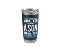 Chiunque può essere multitasking - padre e figlio Bicchiere termico in acciaio inox doppia parete