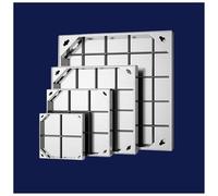 Chiusino carrabile Coperchio e telaio invisibili per tombini in acciaio inox, coperchio per tombini quadrato incorporato per vialetti, passerelle, cortili, giardini(8cm,30 * 30cm/11.8 * 11.8in)
