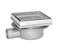 CHIUSINO CON PORTA PIASTRELLA cm 13x13 - scarico Ø mm 40