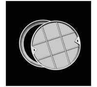 Chiusino,Coperchio tombino Tondo,Copertura Invisibile del tombino dell'Acciaio Inossidabile,Coperchio cisterna,Chiusino Rotondo e Telaio in Acciaio Inossidabile(40cm/15.7in)