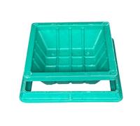 Chiusino e telaio invisibili, chiusino in plastica, coperchio for fossa settica con base,coperchio tombino plastica for giardini pavimentati,facile manutenzione(B40*40CM/15.7 * 15.7IN)