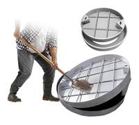 Chiusino E Telaio Invisibili in Acciaio Inox，Copertura Rotonda da Incasso per Fosse settica，Foro di estrazione portatile，for vialetto/marciapiede ，Copertura Pozzetto(80cm/31.5in)