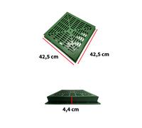 CHIUSINO GRIGLIA CADITOIA IN PLASTICA VERDE PER POZZETTI SCARICO ACQUA DAKOTA