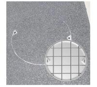 Chiusino invisibile 304, coperchio e telaio for tombino in acciaio inox, coperchio di ispezione in metallo ad alta resistenza for vialetti e marciapiedi(D80cm/31.5in)