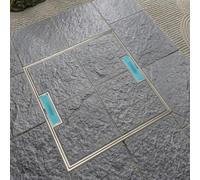 Chiusino Invisibile in Acciaio Inox 304 con Maniglia a Scomparsa, Coperchio Quadrato da Incasso per Pavimentazione, Scarico, Pozzetto e Fossa Biologica(20 * 20In/50 * 50cm)