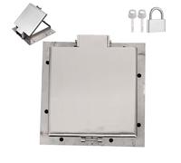 Chiusino Pozzetto con Serratura, Portello di Accesso al Pavimento in Acciaio Inox, Capacità di Carico 200 Kg, per Cucine, Strade Comunali, Parchi, Scuole(60x60x5cm/24x24x2in)