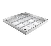 Chiusino Pozzetto e Telaio, Acciaio Inossidabile, Chiusino Botola, Design a Filo Invisibile, Carico 2000 Kg, Coperchi Pozzetti per Cortile, Parco, Piazza(70 * 70 * 5cm/28 * 28 * 2in)