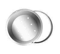 Chiusino Pozzetto in Acciaio Inox da Incasso, Coperchio di Scarico Rotondo con Foro per Maniglia, per Paesaggi Urbani, Giardini, Strade e Prati(50cm/20in)