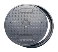 Chiusino Pozzetto in Resina, Tombino per Fosse Settiche con Base, Coperchi Pozzetti Rotonda per Fognatura per Aree Esterne a Basso Traffico(70x70x4cm/27.6x27.6x1.6in)