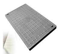 Chiusino Pozzetto per Esterni Tombino per Tombini, Fognature, Fosse Biologiche per Prati, Cortili, Parchi, Marciapiedi, Superficie Rialzata Antiscivolo(40x60x4 cm/16x24x2 in)