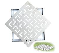 Chiusino Quadrato in Acciaio Inox Con Telaio, Tombino Carrabile Rimovibile da Incasso, Pozzetto Giardino per Cortile, Prato, Giardino, Marciapiede, Scuola, Hotel, Fabbrica(20x20x3cm/8x8x1.2in)