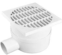 Chiusino Sifonato Con Scarico Laterale E Griglia Orientabile. In Polipropilene.