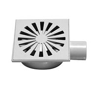 Chiusino sifonato grigio in abs con griglia 150x150mm