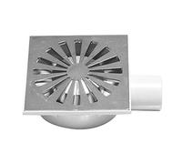 CHIUSINO SIFONATO IN ABS CON GRIGLIA CROMATA mm. 150 x 150 DH