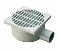 Chiusino sifonato in pp misura 20x20, Scarico laterale d. 50