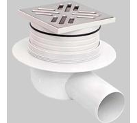 CHIUSINO SIFONATO PER DOCCIA A PAVIMENTO FLOOR USCITA LATERALE 10x10 DM.50 -...