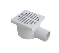 Chiusino Sifonato Ribassato 10x10 cm PP Grigio Scarico Laterale 40mm Orientabile Doccia Bagno Anti Odore Compatto