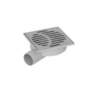 Chiusino sifonato SCARICO VERITICALE o LATERALE sc.50 griglia inox 15x15 dakota