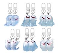 Chiusuet Night Glow Ghost portachiavi, portachiavi di Halloween Regali per le donne Boo Basket Stuffers Regali spettrali Idee cestino di Halloween, 12 pezzi , Taglia unica