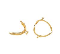 Chiusura a bacio con telaio for borsa da 5 pezzi per Realizzazione Borse | For il mestiere di cucito con maniglia for portamonete fai-da-te(Gold)