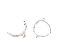 Chiusura a bacio con telaio for borsa da 5 pezzi per Realizzazione Borse | For il mestiere di cucito con maniglia for portamonete fai-da-te(Sliver)