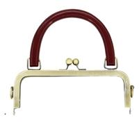Chiusura a bacio in alluminio, chiusura a bacio in alluminio 20/25 cm, cornici for borse in metallo quadrate goffrate/lisce, chiusura a bacio con manico in legno, staffe for cucire borse fai da te, st