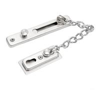 Chiusura a catenella per porta in acciaio inox con catenella saldata temprata per l'apertura controllata della porta e un uso migliorato della sicurezza domestica (spazzolato)