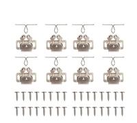 Chiusura a doppio rullo, Chiusura A Doppio Rullo for Ante Armadi Con Incontro E Viti Multicolor Confezione Da 2-8 Pz(Color 1 8pcs)