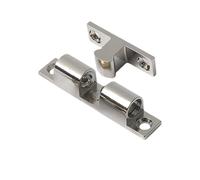 Chiusura a doppio rullo, Chiusura a doppio rullo for porta dell'armadio Chiusura a sfera Chiusura a molla Rame Argento 40-60 mm(Silver-(50mm),5PCS)