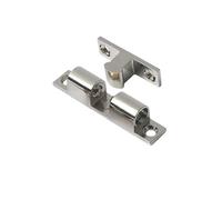 Chiusura a doppio rullo con sfera, Porta dell'armadio con doppia chiusura a rullo in ottone, rame, argento, 40-60 mm, 2 pezzi(Silver-(40mm),5PCS)