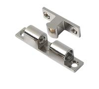 Chiusura a doppio rullo con sfera, Porta dell'armadio con doppia chiusura a rullo in ottone, rame, argento, 40-60 mm, 2 pezzi(Silver-(60mm),2PCS)
