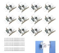 Chiusura a Doppio Rullo per Porte, Serratura a Scatto per Armadi e Mobili, Chiavistelli per Porte, Chiusura a Sfera per Mobili, 12 Pezzi con Accessori Inclusi