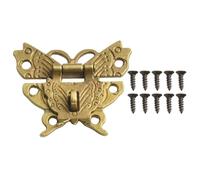 Chiusura a farfalla 50 x 43 mm bronzo anticato portagioie in legno | Questo chiavistello a farfalla in bronzo antico fornisce una finitura vintage decorativa e una chiusura sicura per piccole