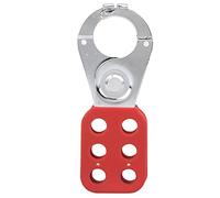 Chiusura a Ganascia Tagout Hasp, Chiusura a Lucchetto in Acciaio di Sicurezza per Gestione Multipla, Chiusura a Cerniera Isolata con Interblocco a 6 Fori, Diametro Interno della Ganascia 1 Pollice, Ro